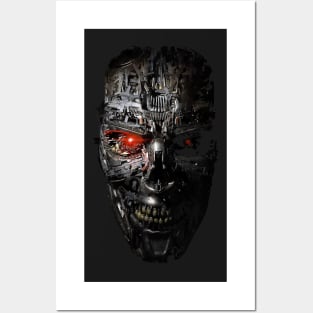 Robot face Posters and Art